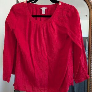 100% Linen J. Crew blouse sz 0